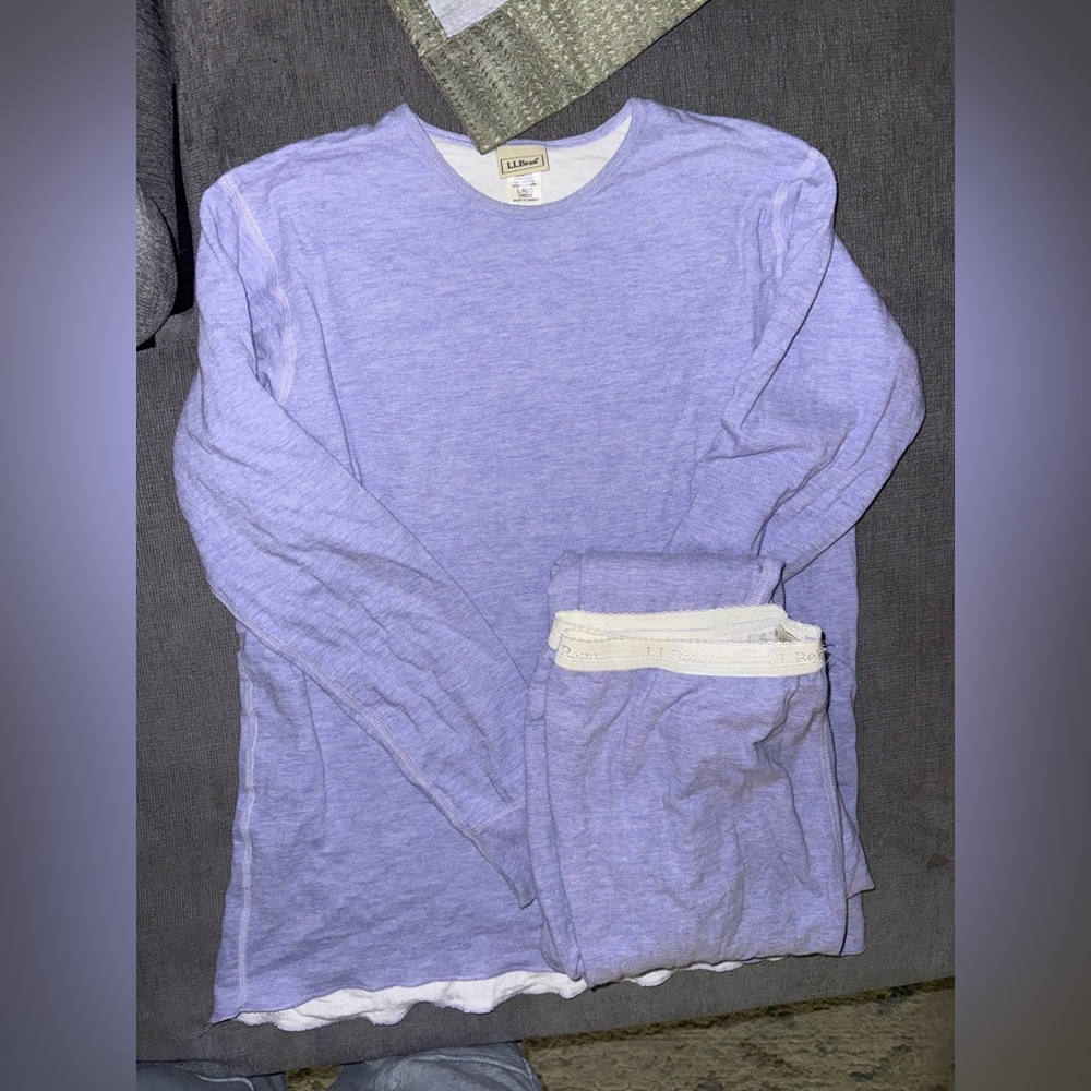 VTG L.L. Bean Lavender Lounge Set Wool L